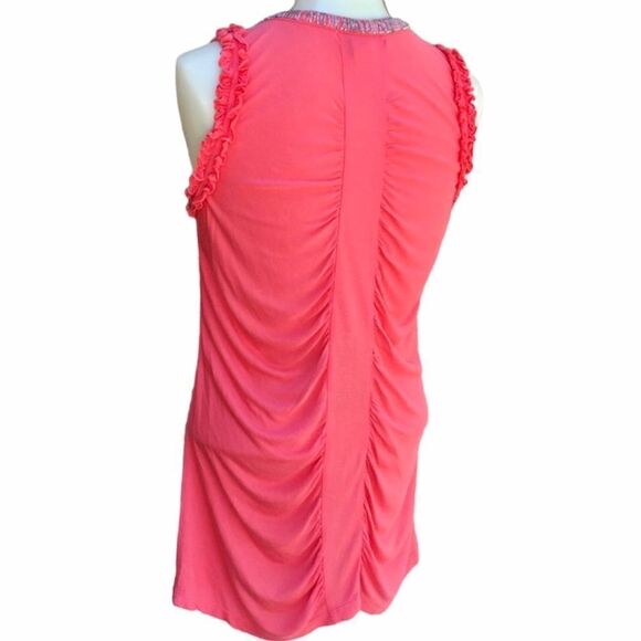 ByArtisan Frilly Bead Ruched Ruffle Sleeveless Top - Picture 2 of 11